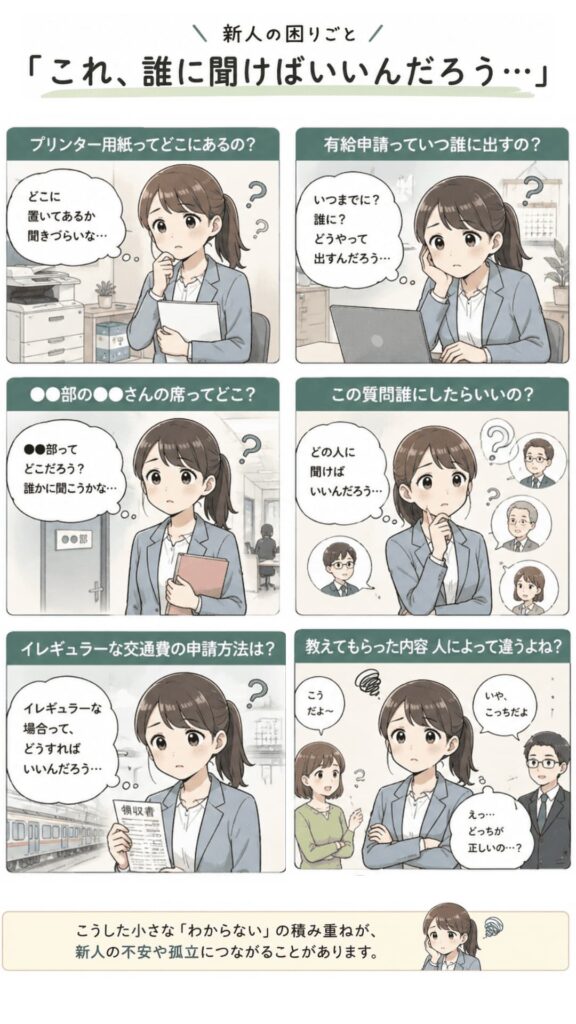 新入社員の困りごとや悩み